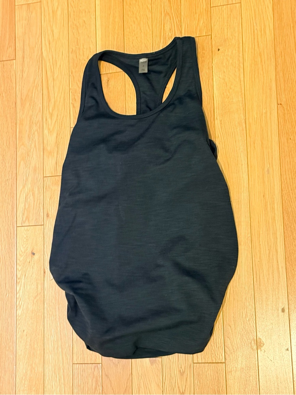 Beyond Yoga Beyond the Bump Maternity Black Racerback Athletic Tank Top